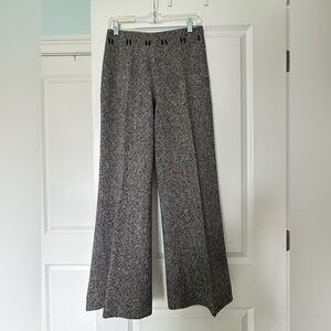 Moda International Black and White Textured Wool Pants